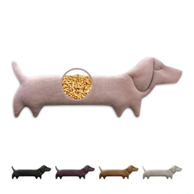Abbildung von LESCHI Wärmekissen für Mikrowelle (52x20 cm), aus 100% Bio Baumwolle und Weizen, Hund Rosa, Körnerkissen, Nackenwärmer ideal als Wärmespender bei Verspannungen an Nacken Schulter Hals Rücken