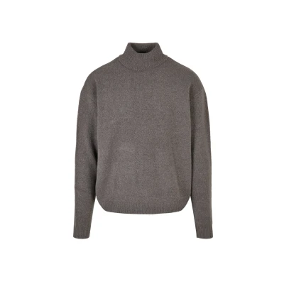 Abbildung von Urban Classics Oversized ROLL NECK Sweater Strickpullover, Herren, Größe: XL, Asphalt