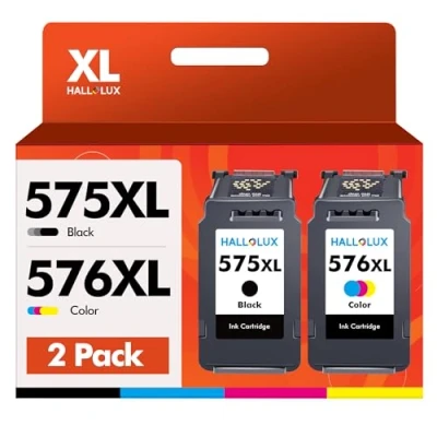 Abbildung von PG 575XL CL 576XL 575 XL 576 Multipack Wiederaufbereitet Druckerpatronen Kompatible für Canon Patronen PIXMA TS3550i TS3551i TR4750i TR4751i (575 Schwarz, Farbe)