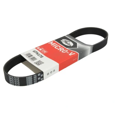 Abbildung von GATES Micro V 6PK678 Keilrippenriemen 678 6 Polyester, EPDM (Ethylen Propylen Dien Kautschuk) NISSAN: MICRA 2