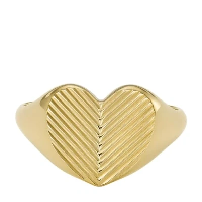 Abbildung von Fossil Harlow Ring goldcoloured, Damen, Größe: 49, Gold coloured