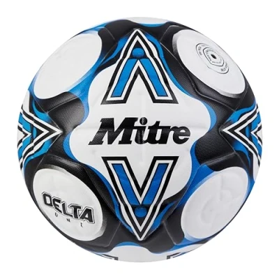 Abbildung von Mitre Unisex Erwachsene Delta One 24 Fußball, Weiß/Schwarz/Botn Blue, 5