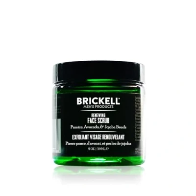 Abbildung von Brickell Men‘s Renewing Face Scrub Natürliches und organisches Gesichtspeeling für Männer Porentiefe Gesichtsreinigung mit Jojoba Perlen, Kaffee Extrakt Bimsstein 59 ml Parfümiert