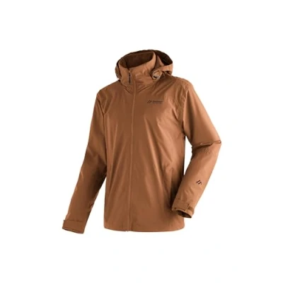 Abbildung von Maier Sports Outdoorjacke »Metor rec M«, Herren Regenjacke wasserdicht mit Kapuze, 2 Taschen außen, Innentasche