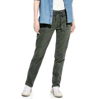 Abbildung von Cecil Gestreifte Stoffhose, Damen, Größe: XLx28, Grün