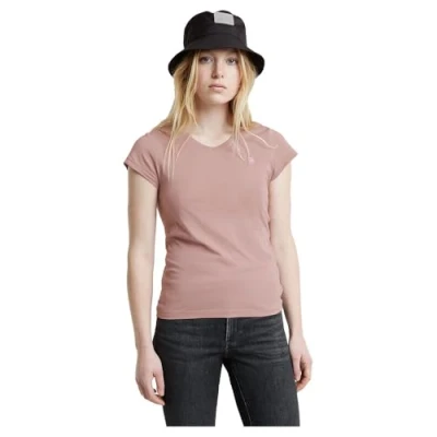 Abbildung von G STAR Eyben SLIM V Tshirt basic, Damen, Größe: XXS, Lt berry mist