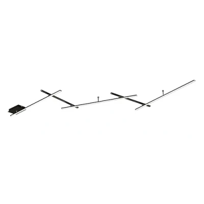 Abbildung von Trio Leuchten LED Deckenleuchte Indira 674610532, Metall Schwarz matt, inkl. 3x 6 Watt &amp; 2x 3,5 LED, Switch Dimmer