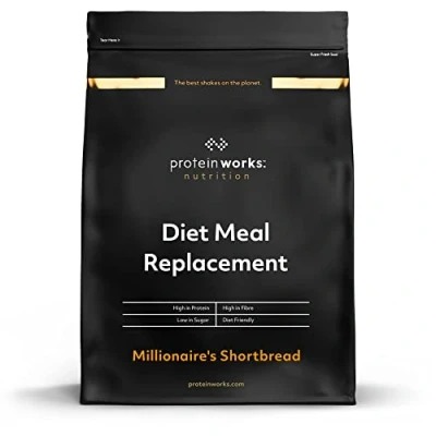 Abbildung von Protein Works Diet Meal Replacement, Vollständige Mahlzeit, Diät Abnehmshake, Immunitätsfördernd, 7 Mahlzeiten, Schoko Karamell Keks, 500g