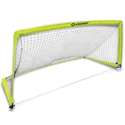 Abbildung von Schildkröt Fußballtor XL tragbares, faltbares mit Metallstangen Stecksystem I 200 x 100 100cm geeignet für Fußball, Handball, Hockey Outdoor Torwand Freizeit &amp; Training