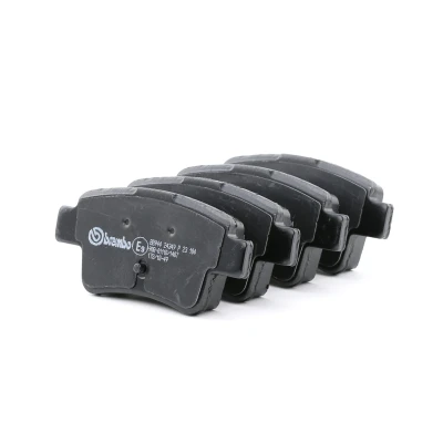 Abbildung von BREMBO P 23 104 Bremsbelagsatz exkl. Verschleißwarnkontakt mit Bremssattelschrauben Zubehör FIAT: Grande Punto Hatchback, Evo Hatchback