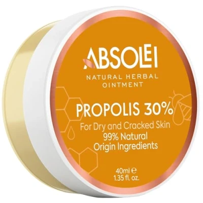 Abbildung von Absolei Propolis Salbe, natürliche Salbe gegen Hautirritationen, trockene und rissige Haut mit 30% Propolis, 40 ml