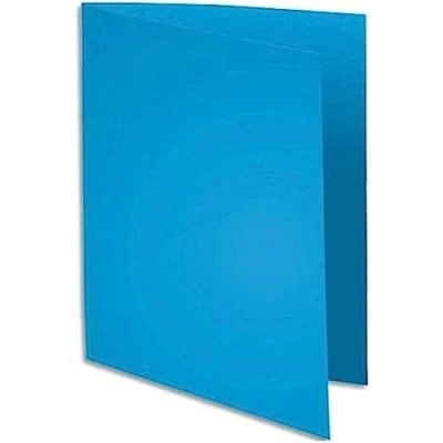 Abbildung von Exacompta 330010E 100er Pack Aktendeckel SUPER in Pastellfarben aus extra starkem Karton für DIN A4 ideal Archivierung 1 intensivblau
