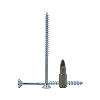 Abbildung von (150 Stück) verzinkter Stahl 5,0 x 65 mm Holzschrauben Teilgewinde Pozi Antriebskopf Senkkopf Spanplattenschrauben (150, mm)