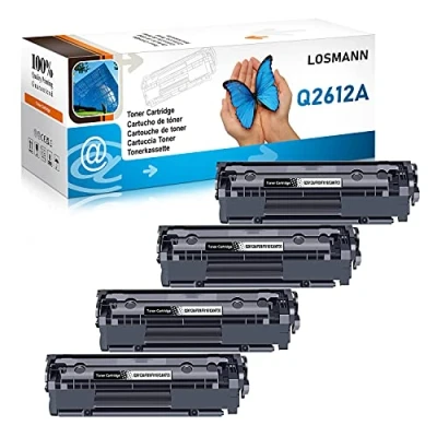 Abbildung von LOSMANN 4X Toner Kompatibel für Q2612A 12A FX9 FX10 CAN703 Canon I Sensys LBP 2900 2900b 2900i 3000 Lasershot HP Laserjet 1010 1012 1015 1018 1020 1022 1022N 1022NW