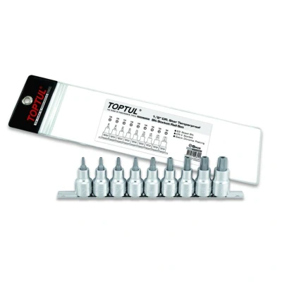 Abbildung von TORX Stecknusssatz TOPTUL 1/2 zoll 9Stk T20 T25 T27 T30 T40 T45 T50 T55 T60