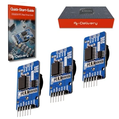 Abbildung von AZDelivery 3 x Real Time Clock RTC kompatibel mit DS3231 I2C Echtzeituhr Arduino und Raspberry Pi inklusive E Book!
