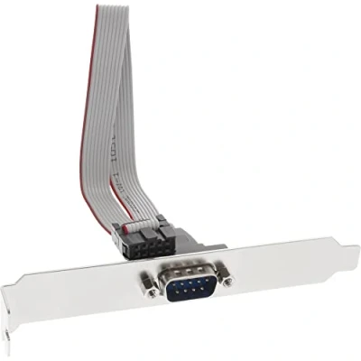 Abbildung von InLine 33208 Serielles Slotblech, 9 pol Stecker an 10 Buchsenleiste, 1:1, 0,25m
