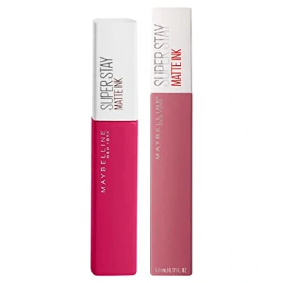 Abbildung von Maybelline New York SuperStay Matte Ink Lippentönung mit langanhaltender Deckkraft. Make up Set 2 Lippenstiften 120 Artist und 15 Lover