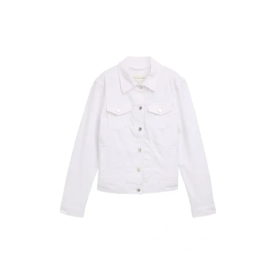 Abbildung von TOM Tailor Colored Denim Jacket Jeansjacke, Damen, Größe: Small, White