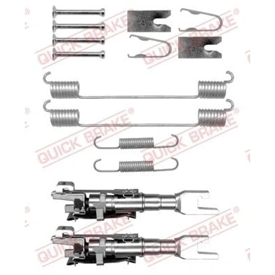 Abbildung von QUICK BRAKE 105 0883S Zubehörsatz, Bremsbacken FIAT: Punto Evo Hatchback, Grande Fiorino MPV, SEAT: IBIZA 5, OPEL: Corsa D Hatchback