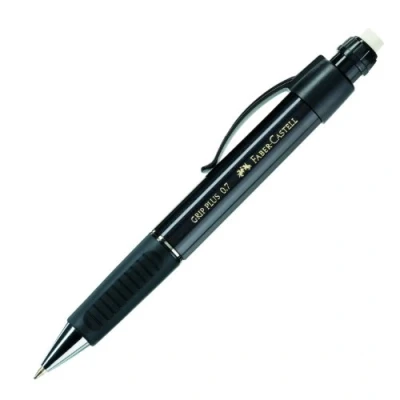 Abbildung von FABER CASTELL 130733 Druckbleistift GRIP PLUS, Minenstärke: 0,7 mm, Schaftfarbe: schwarz metallic