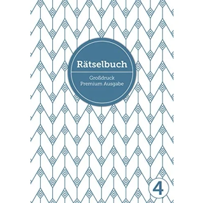Abbildung von Deluxe Rätselbuch Band 4. XL in Premium Ausgabe für ältere Leute,Senioren, Erwachsene und Rentner im DIN A4 Format mit extra großer ... Kreuzwortraetsel Großdruck