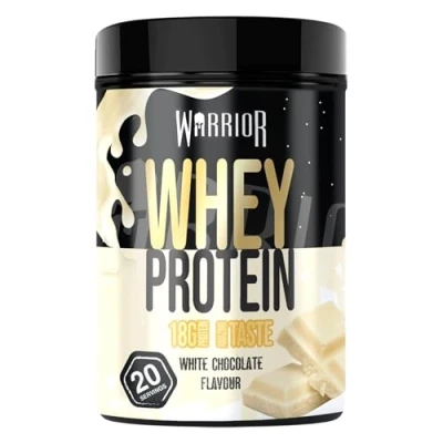 Abbildung von Warrior Whey Proteinpulver 500 g (bis zu 36 Shake) Muskelaufbau und Erholungsgetränk zum Genießen nach dem Training köstlich reich an Aminosäuren 20 Portionen (Weiße Schokolade)