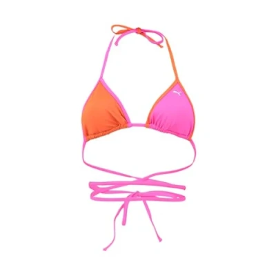 Abbildung von Puma SWIM Women WRAP Triangle Bikinitop, Damen, Größe: XL, Pink / chili