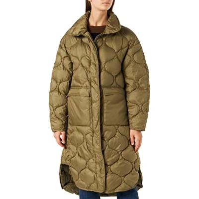 Abbildung von JJXX Damen JXLENORA Shiny Quilted Coat SN Mantel, Burnt Olive, s