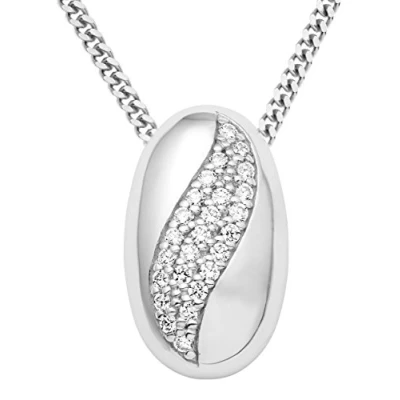 Abbildung von Miore Damen Halskette 925 Sterling Silber Zirkonia Anhänger 45cm Kette