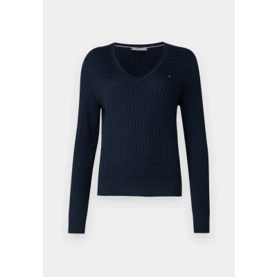 Abbildung von Tommy Hilfiger Strickpullover, Damen, Größe: 3XL, Dark night navy