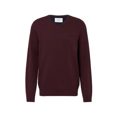 Abbildung von s.Oliver MIT Logostickere Strickpullover, Herren, Größe: 3XL, Lila