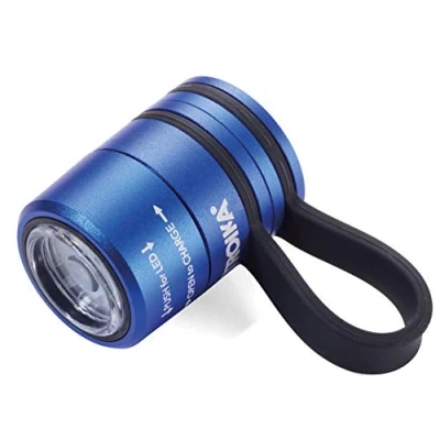 Abbildung von TROIKA Original ECO RUN TOR90/BL Taschenlampe Running Light Sport und Sicherheitslicht mit Magnet zur Befestigung, weißes LED Licht 2 Lichtstärken + Blinklicht