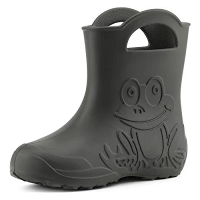 Abbildung von Ladeheid Eva federleichte Kinder Gummistiefel für Jungen und Mädchen Regenschuhe Bequeme wasserdichte Regenstiefel LA CA 01