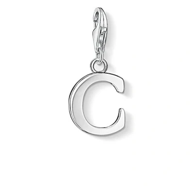 Abbildung von Thomas Sabo Damen Charm Anhänger C Buchstabe Club 925 Sterling Silber 0177 001 12