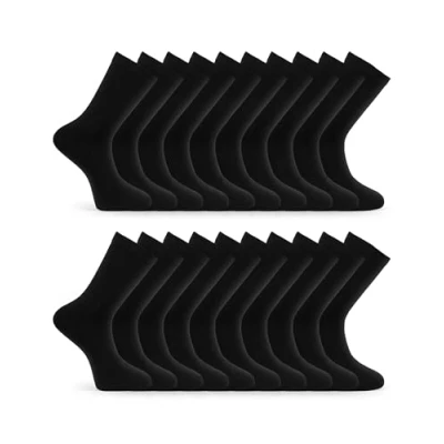 Abbildung von Basic Treasure 10 Paar Süsse Damensocken mit Streifen und Punkten Baumwolle, Ringelsocken Gepunktet Geringelt (DE/NL/SE/PL, Numerisch, 35, 38, Regular, Schwarz Solid)