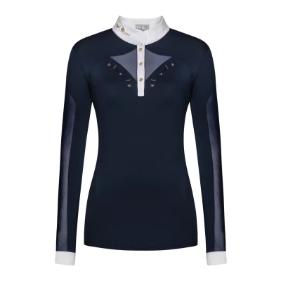 Abbildung von Fair Play Turniershirt Cathrine Rosegold Navy/Weiß 38