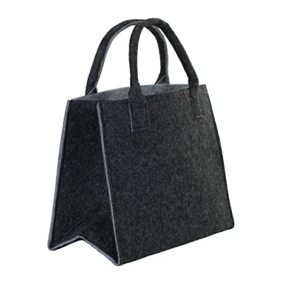 Abbildung von Brandsseller Praktische Einkaufstasche Shoppingbag Freizeittsche Aufbewahrungsbehälter aus Filz ca. 35 x 20 28 cm Anthrazit/Grau