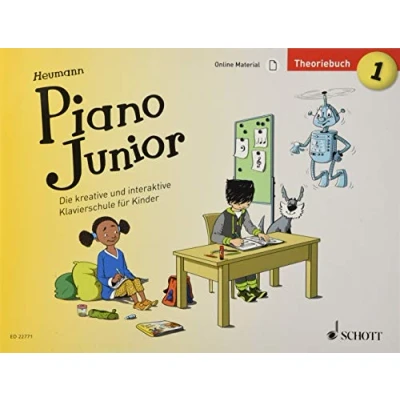 Abbildung von Piano Junior: Theoriebuch 1: Die kreative und interaktive Klavierschule für Kinder. Band 1. Klavier. (Piano Junior deutsche Ausgabe, 1)