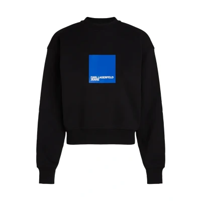 Abbildung von Karl Lagerfeld Jeans KLJ Regular LOGO Sweatshirt, Damen, Größe: Large, Black