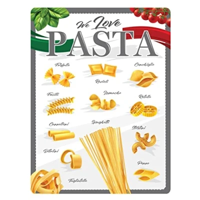 Abbildung von Dodino 30x40cm blechschilder, PASTA MENU, Dekoratives Wohnaccessoire, Deko Metallschild Schild für alle Küche