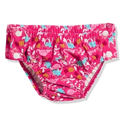 Abbildung von Playshoes UV Schutz Windelhose Unisex Kinder Badehose Schwimmhose Badebekleidung, Flamingo zum Knöpfen, 74/80