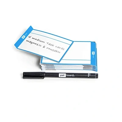 Abbildung von PATboard Scrum Board und Kanban Tafel TASKcards 16 Magnetische Haftnotizen Blau