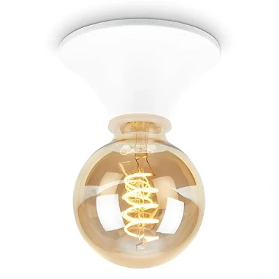 Abbildung von BRILONER Wandleuchte Innen, Wandlampe Badezimmerlampe, Deckenleuchte, Deckenlampe, Spritzwassergeschützte für das Bad, Spiegellampe, Spiegelleuchte, Weiß