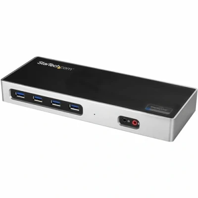 Abbildung von StarTech.com USB C und A DisplayLink Docking Station Dockingstation für 2x Monitore 4K 60Hz DisplayPort + HDMI 3.0 Dock C/USB Laptops 6x A, GbE Mac/Windows (DK30A2DH)