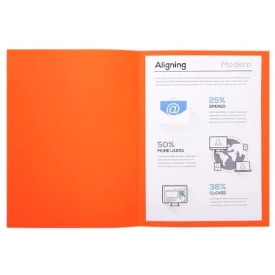 Abbildung von Exacompta 410007E Packung (mit 100 Aktendeckeln Forever, aus Recycling Karton 250 g, DIN A4, 21 x 29,7 cm) orange
