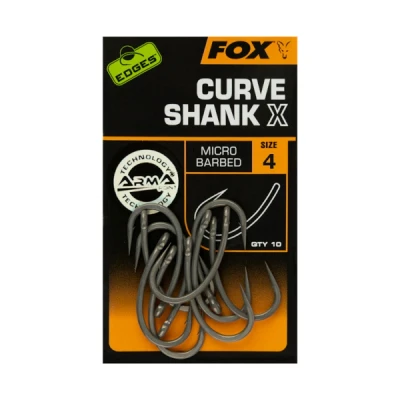 Abbildung von Fox Edges Curve Shank X 10 Karpfenhaken, Größe:4