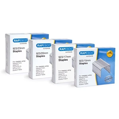 Abbildung von Rapesco 1318 923 Heftklammern Set: 15mm, 17mm, 20mm und 23mm, 4000 Stück