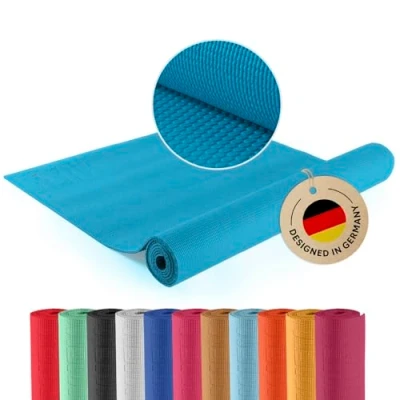 Abbildung von DoYourYoga Fitnessmatte Yogamatte »Kirana« aus ECO PVC 183 x 61 0,4 cm rutschfest &amp; robust Gymnastikmatte Yoga Matte Trainingsmatte Pilates Workout Petrol