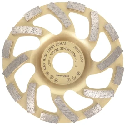 Abbildung von PRODIAMANT Diamant Schleiftopf 125 mm x 22,2 Turbo ST81 Diamantschleifscheibe Beton Naturstein Profiqualität